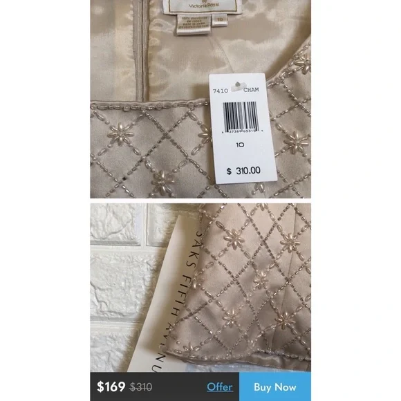 Victoria Royal Gorgeous Heavy Silver Beaded Top 🤩 R2 - Picture 11 of 11